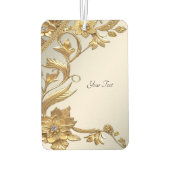 Golden Wavy Blätter Floral Air Freshener Autolufterfrischer (Rückseite)