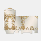 Golden Wavy Blätter Floral Gevor Box Geschenkschachtel (Ungefaltet)