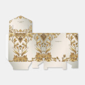 Golden Wavy Blätter Floral Gevor Box Geschenkschachtel (Ungefaltet)