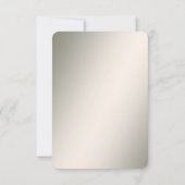 Golden Wavy Blätter floral RSVP Card (Rückseite)