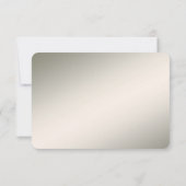 Golden Wavy Blätter floral RSVP Card Karte (Rückseite)