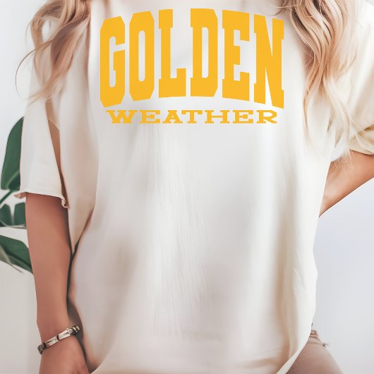 Golden Weather Shirt Beachy Vacation Shirt für sie