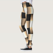 Golden Weave Design ~ Tan ~ Schwarz ~ Gold ~ Leggings (Links)