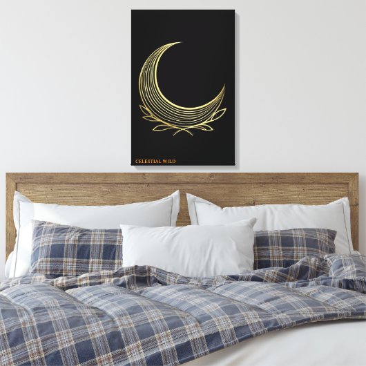Golden Weave Mond-Gnade Feine Kunst Leinwand (Insitu (Schlafzimmer))