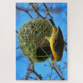 Golden weaver bird, South Africa Puzzle (Vertikal)