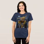 Golden Web: Women's Ultra-Realistic Spider Tee (Vorderseite voll)