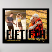 Golden Wedding 2 Foto Modernes 50-jähriges Jubiläu Poster (Vorne)