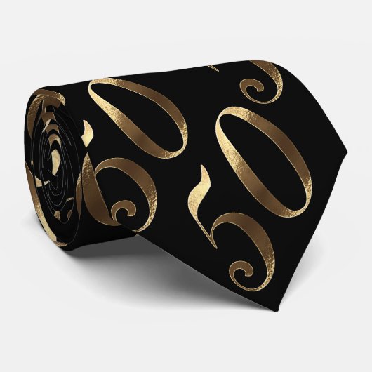 Golden Wedding 50. Geburtstag Jubiläum Neck Tie Krawatte (Gerollt)