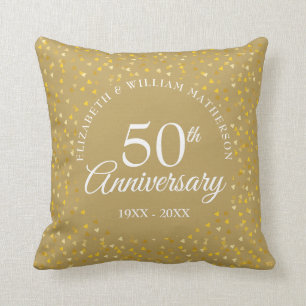 Golden Wedding 50 Jahre Liebe Hearts Kissen
