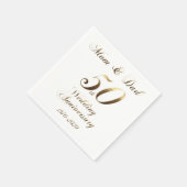 Golden Wedding 50 Jahre Parents Serviette (Ecke)