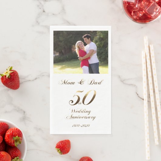 Golden Wedding 50 Jahre Parents Serviette (Beispiel)