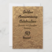 Golden Wedding 50 Jahre Party Einladung (Vorderseite)
