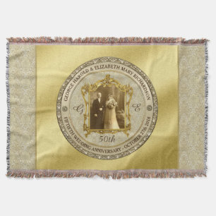Golden Wedding Anniversary Classic Foto Frame Decke