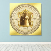 Golden Wedding Anniversary Classic Foto Frame Leinwanddruck (Insitu (Holzboden))