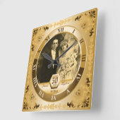 Golden Wedding Anniversary Customizable Photo Gift Quadratische Wanduhr (Winkel)