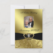 Golden Wedding Anniversary Foto UAWG RSVP Karte (Vorderseite)