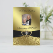 Golden Wedding Anniversary Foto UAWG RSVP Karte (Stehend Vorderseite)