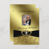 Golden Wedding Anniversary Foto UAWG RSVP Karte (Vorne/Hinten)