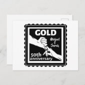 Golden Wedding Anniversary Holding Hands 50th Postkarte (Vorne/Hinten)