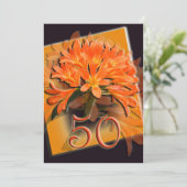 Golden Wedding Anniversary Invitation Einladung (Stehend Vorderseite)