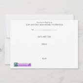 Golden Wedding Anniversary Invitation Einladung (Rückseite)