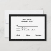 Golden Wedding Anniversary RSVP Cards Gold Speck (Rückseite)