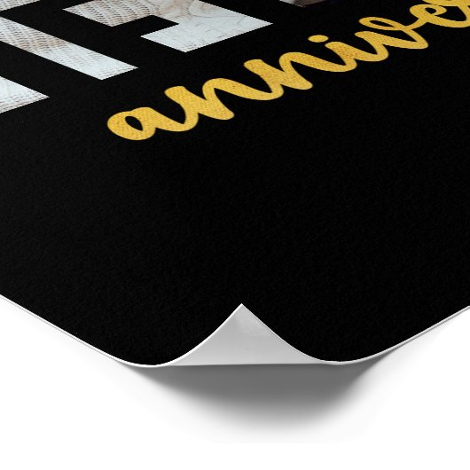 Golden Wedding Foto Modernes 50-jähriges Jubiläum Poster (Ecke)