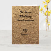 Golden Wedding Jubiläum Herzlichen Glückwunsch Dol Karte (Gelbe Blume)