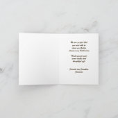 Golden Wedding Jubiläum Vielen Dank Hinweis Dankeskarte (Innenseite)