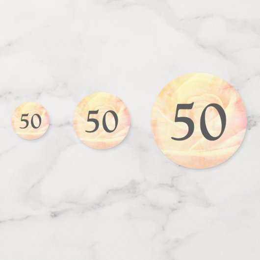 Golden Wedding Jubiläumstisch Confetti Konfetti (Rückseiten)