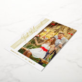 Golden Wedding Just Married Hand Lettered Photo  Folieneinladung (Gedreht)