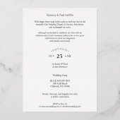 Golden Wedding Just Married Hand Lettered Photo  Folieneinladung (Rückseite)