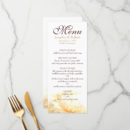 Golden Wedding Menu Card Menükarte