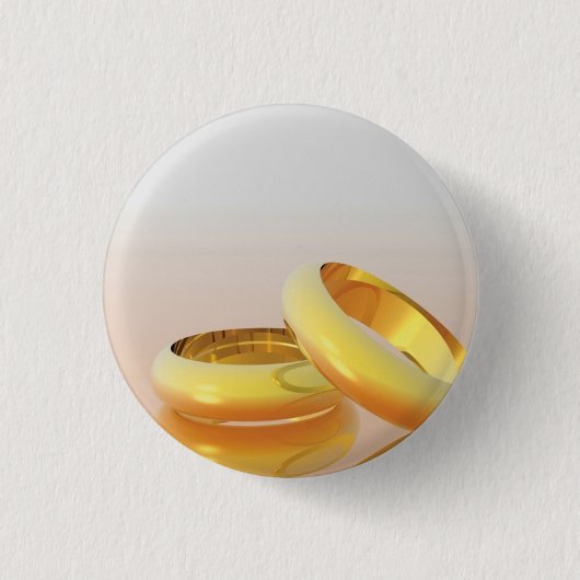 Golden Wedding Rings Button (Vorderseite)