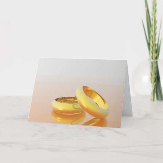 Golden Wedding Rings Karte (Vorderseite)