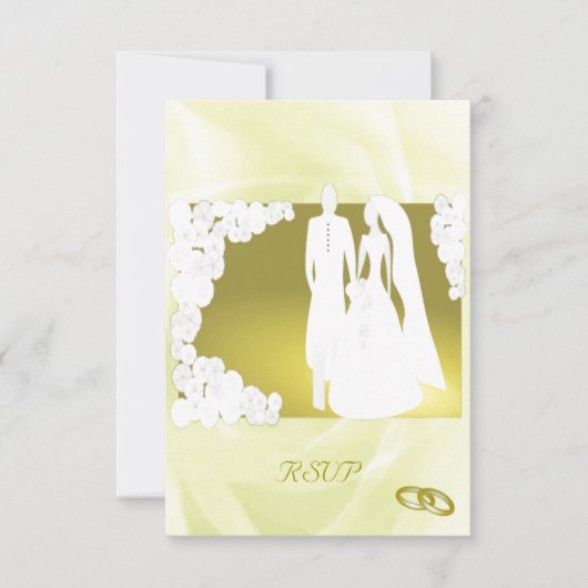 Golden Wedding RSVP Karte (Vorderseite)