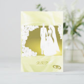 Golden Wedding RSVP Karte (Stehend Vorderseite)