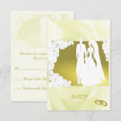 Golden Wedding RSVP Karte (Vorne/Hinten)