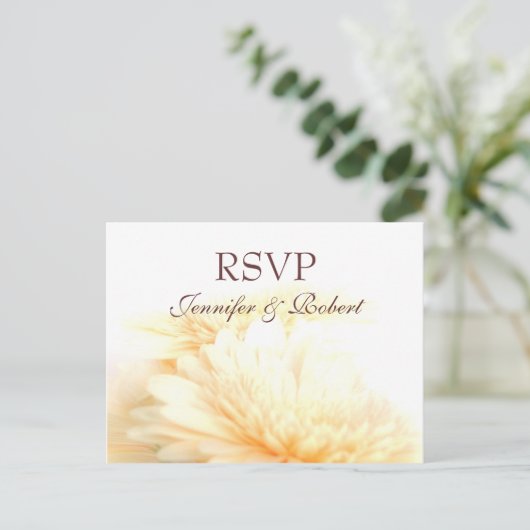 Golden Wedding RSVP Postcard Einladungspostkarte (Stehend Vorderseite)