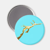 Golden Weedy Sea Dragon Magnet (Vorderseite/Rückseite)
