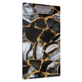 Golden weiß und schwarz Marmor Klemmbrett (Rechts)