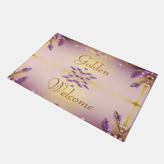 Golden Welcome Doormat Schmidt Stationery Fußmatte (Schrägansicht)