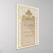 Golden Welcome Sign für die Islamische Nikah Weddi Foliendrucke (Ablage )
