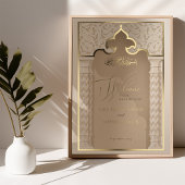 Golden Welcome Sign für die Islamische Nikah Weddi Foliendrucke