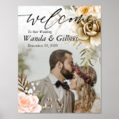 Golden Welcome Wedding Poster (Vorne)