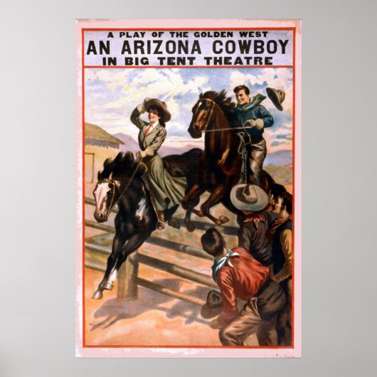 Golden West Cowboy Theater Poster (Vorne)