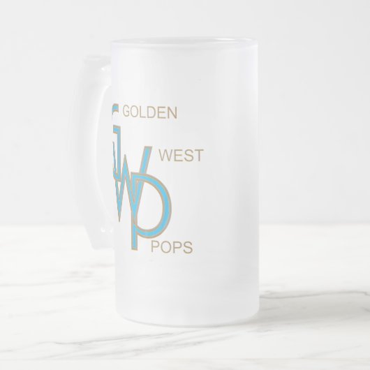 Golden West Pops frostige mit Monogramm Tasse (Vorderseite Links)