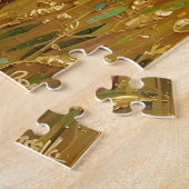 Golden Wheat Field Under Starry Skies - Textured O Puzzle (Seite)