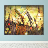 Golden Wheat Sparkle Leinwanddruck (Insitu (Holzboden))