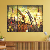 Golden Wheat Sparkle Leinwanddruck (Insitu (Wohnzimmer))